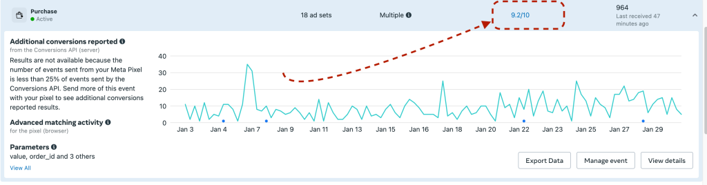 Screenshot from customer